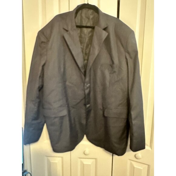 Mens Black Formal Blazer Jacket 100R Size Single-Breasted 2 Pockets Lightweight - Picture 3 of 4